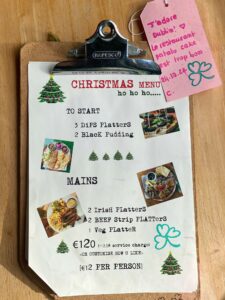Christmas menu - Irish Potato Cake Company